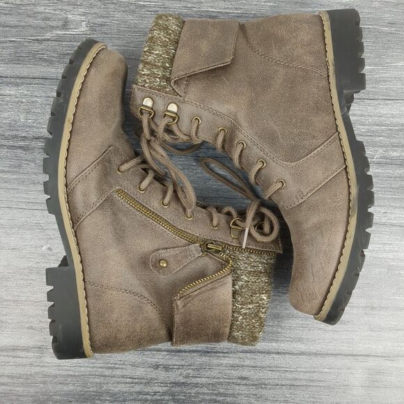 Cliffs White Mountain Boots Womens 8 M Pembroke Ankle Winter Brown Combat Boot - Picture 8 of 10